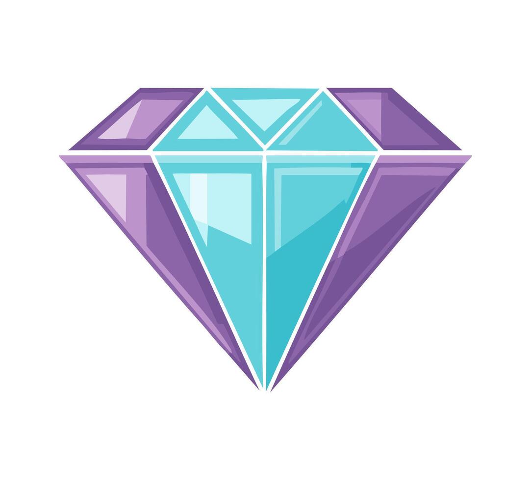 Aqua and Purple Gems vector