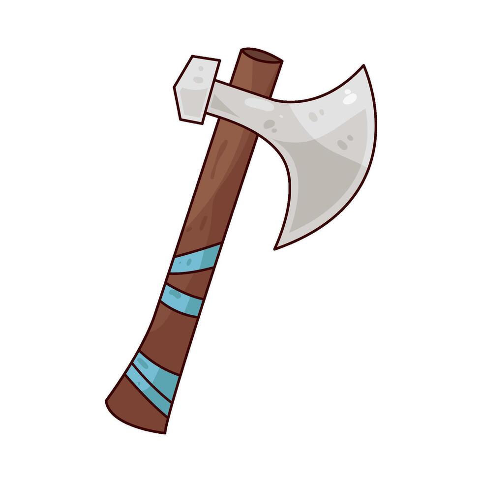 Illustration of medieval axe vector