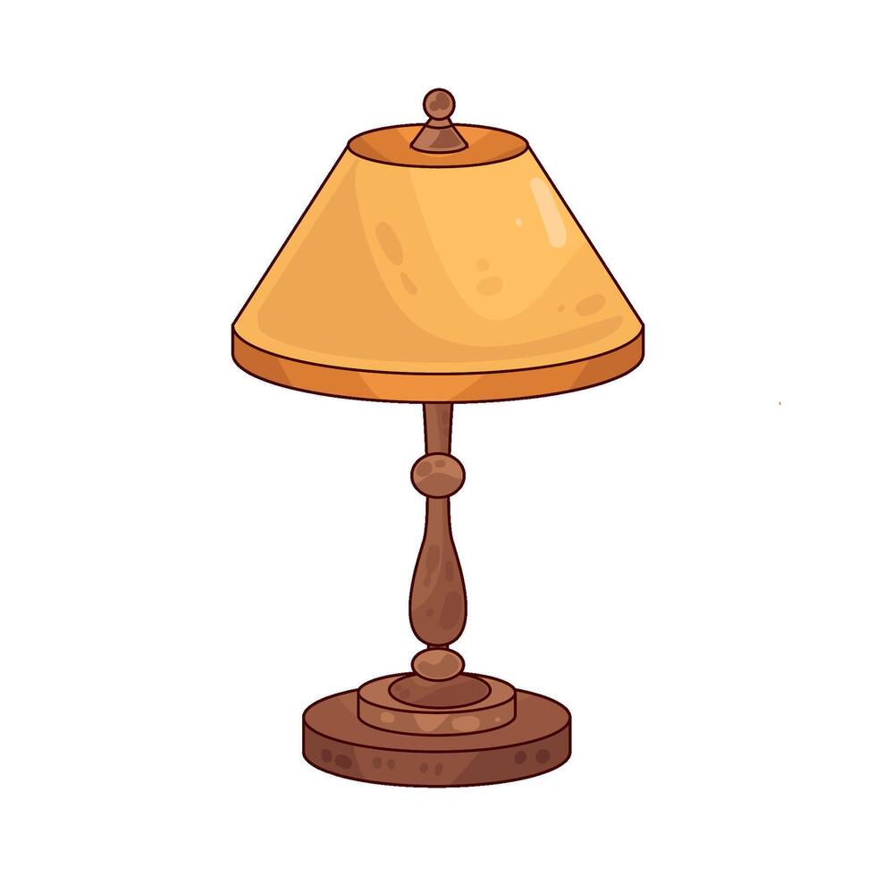 Illustration of table lamp vector