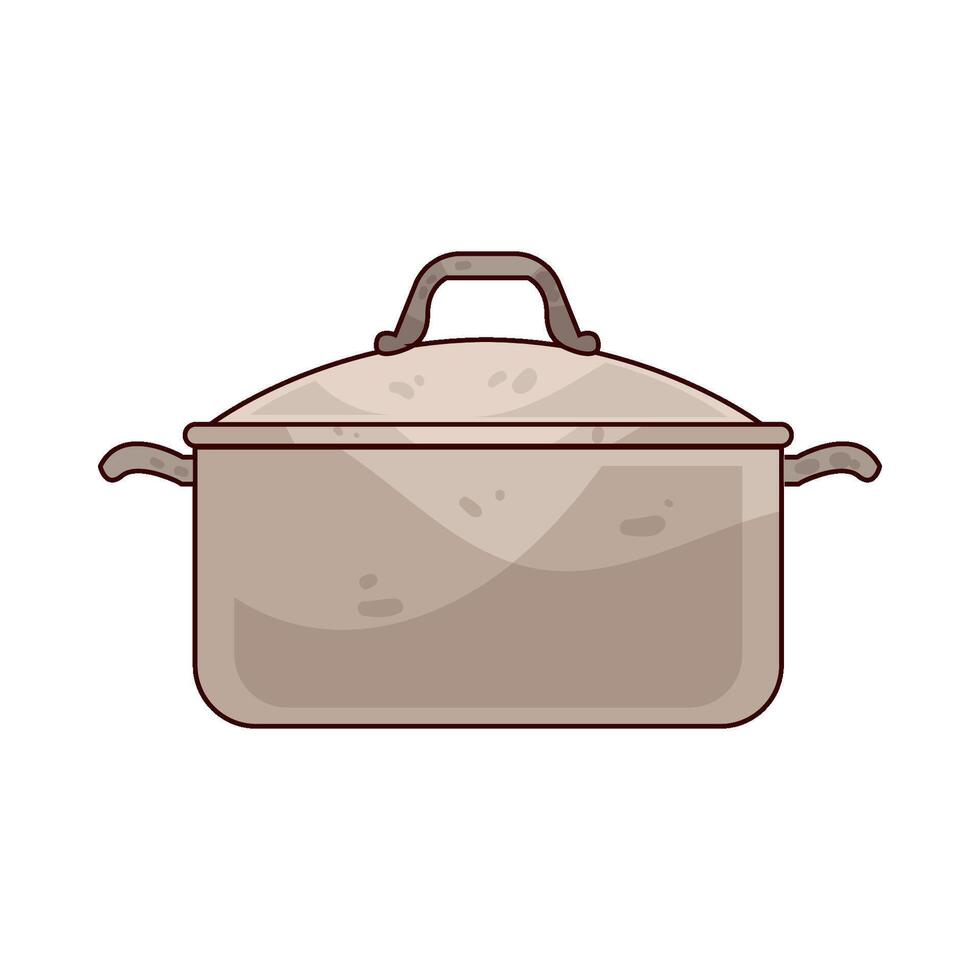 Illustration of cooking pot vector