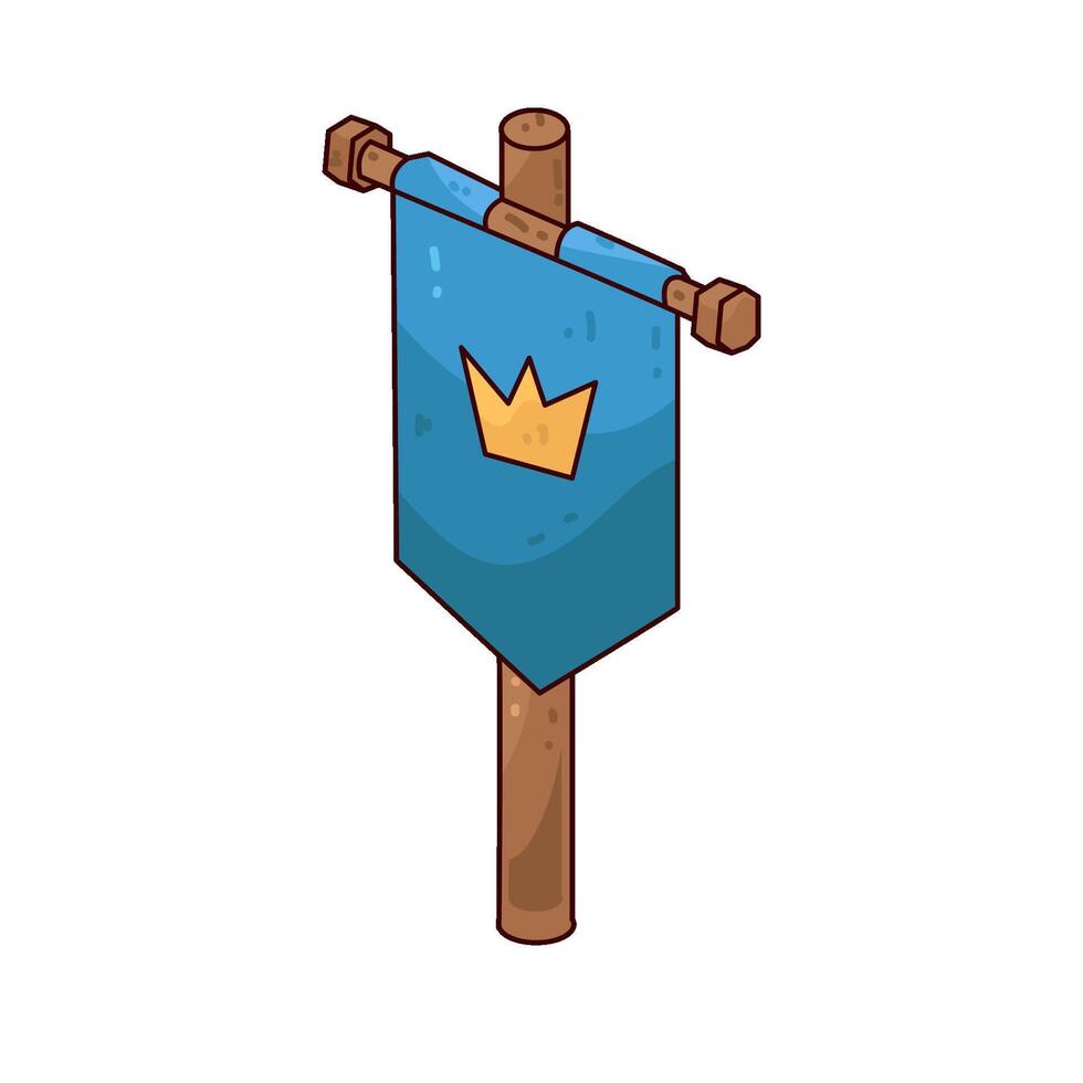 Illustration of medieval banner vector