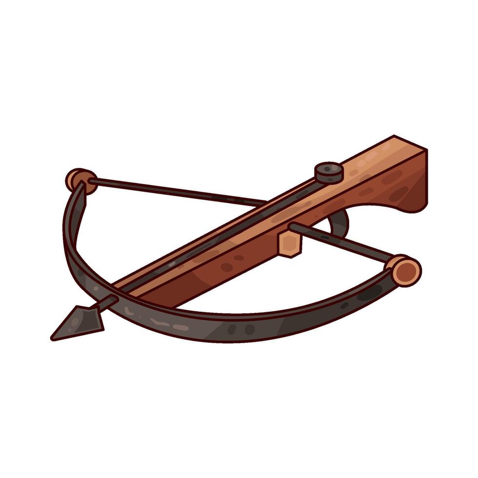 Illustration of medieval bow and arrow vector