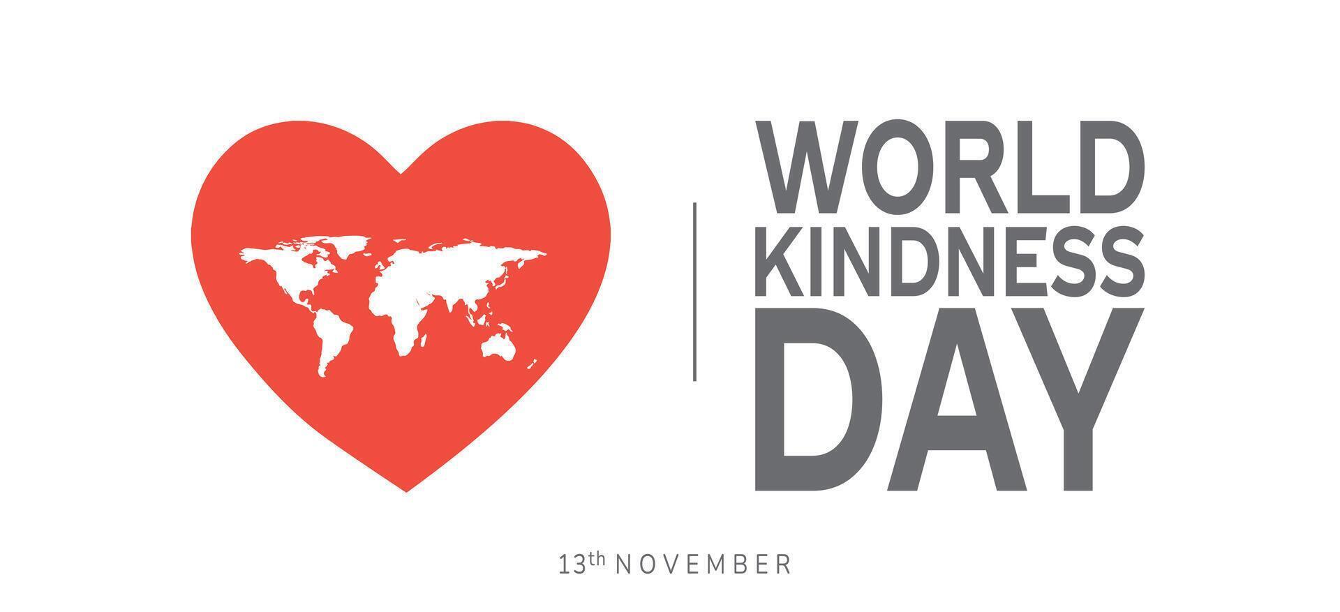 Template for banner World kindness day is observed november 13 vector