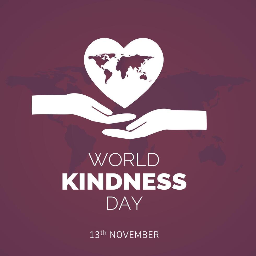 illustration on the theme of world kindness day observed november 13 vector
