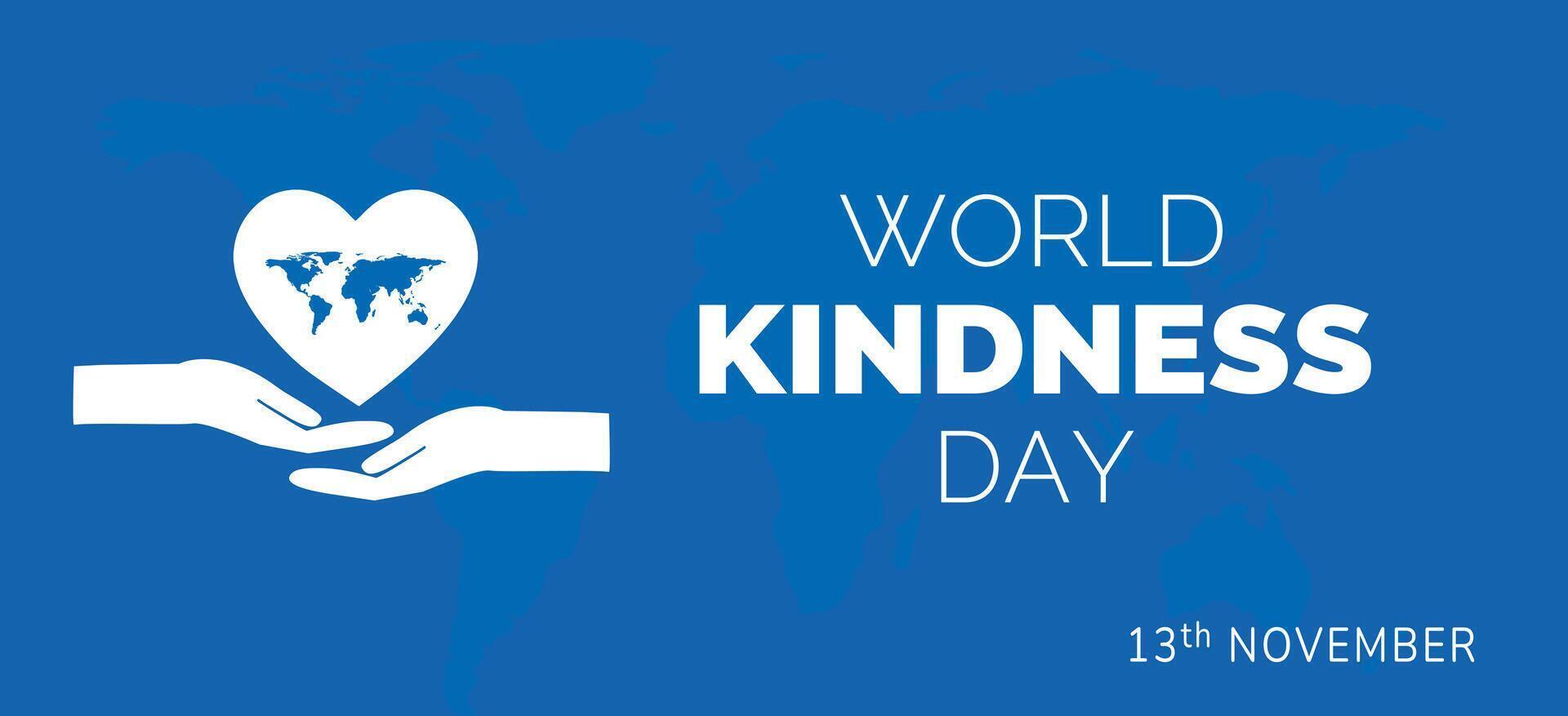 illustration on the theme of world kindness day Template for banner, greeting card, poster with background. vector