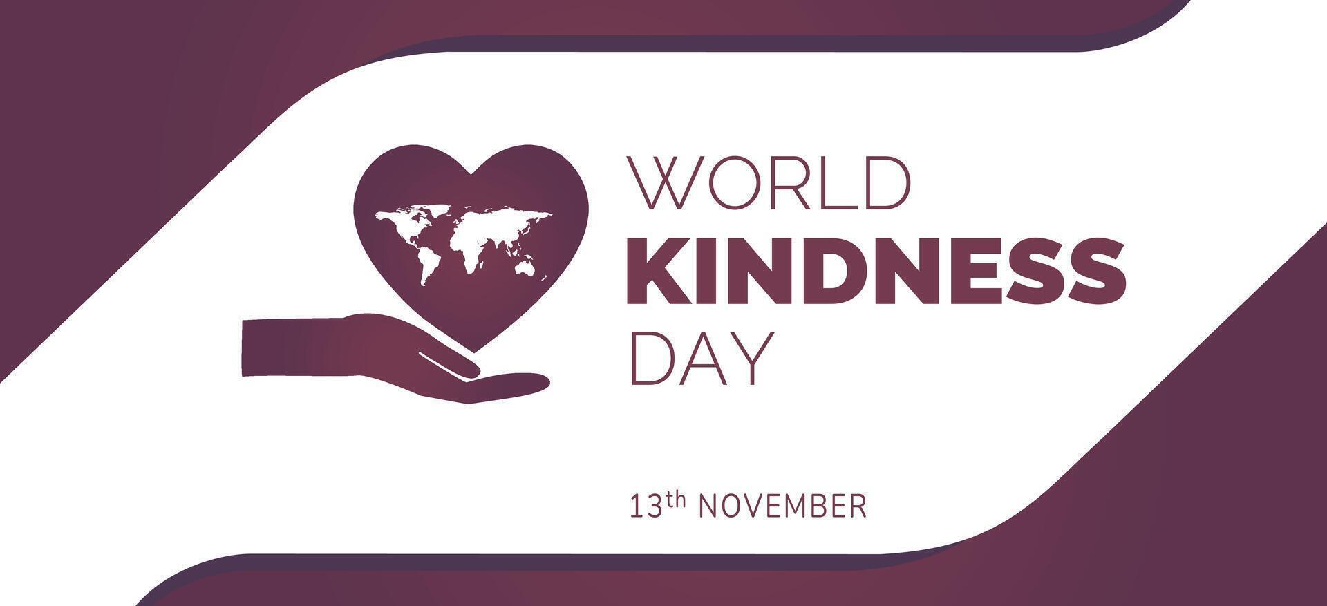 World kindness day is observed november 13 Template for banner, greeting card, poster with background vector