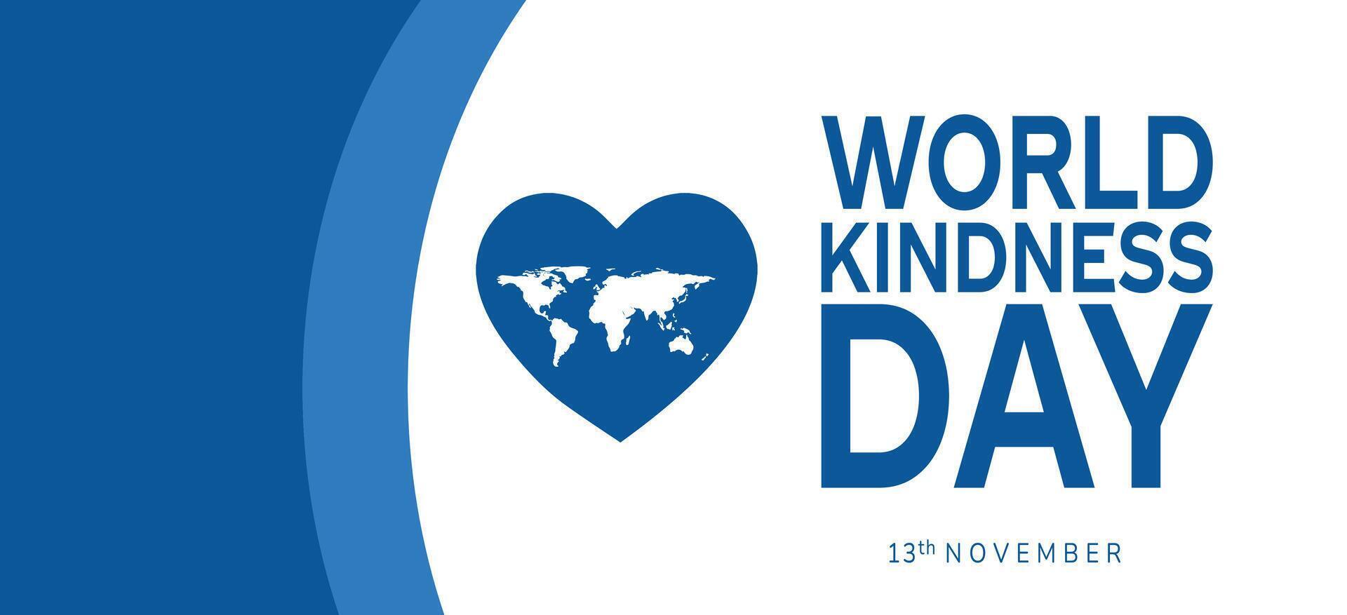 world kindness day Template for banner, greeting card, poster with background vector