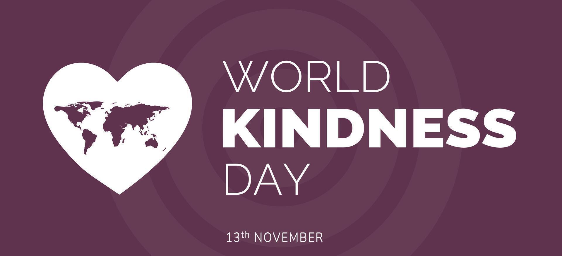 world kindness day Template for banner, greeting card, poster illustration on the theme of vector