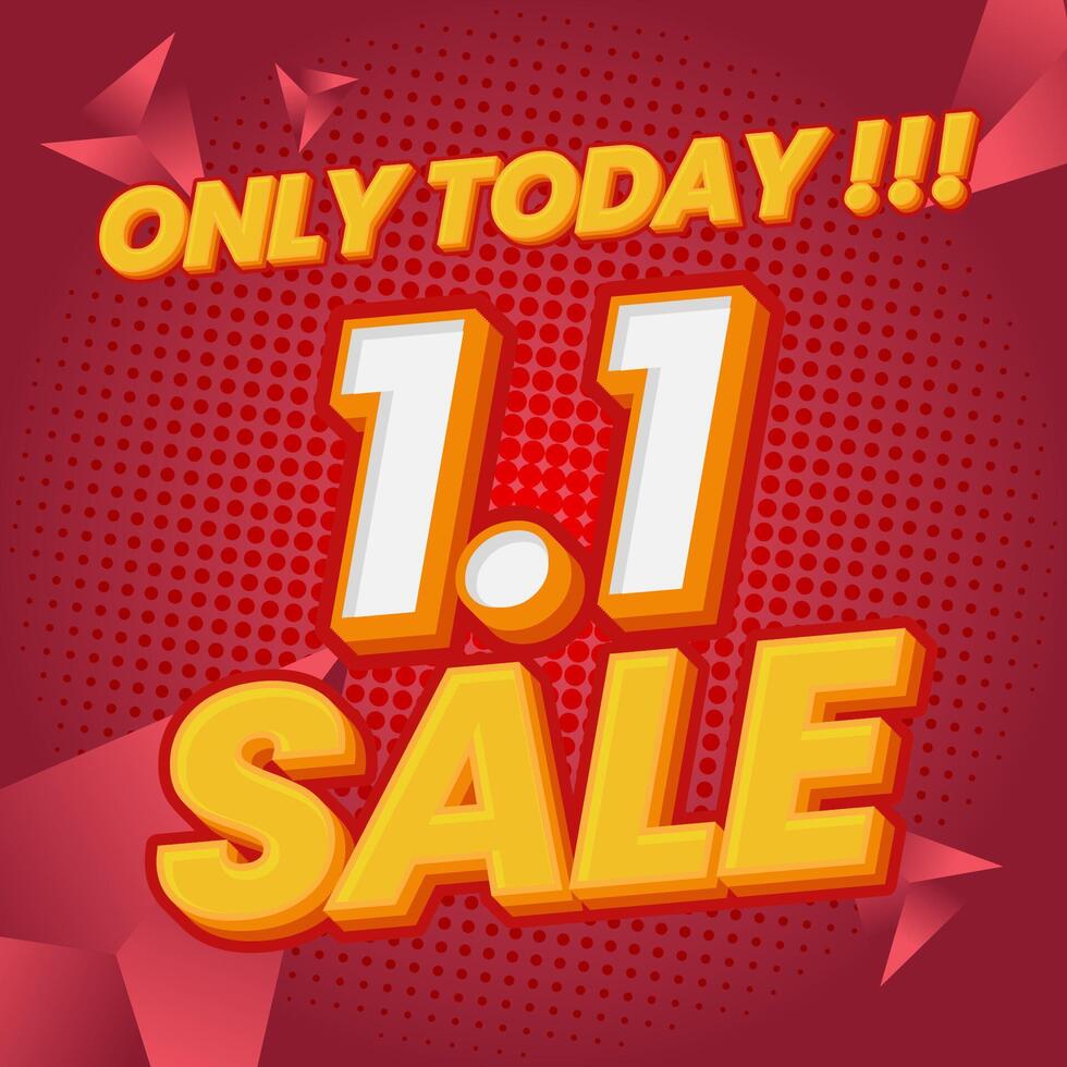 1.1 discount sale banner background template online shop, coupon, voucher, web, social media post vector