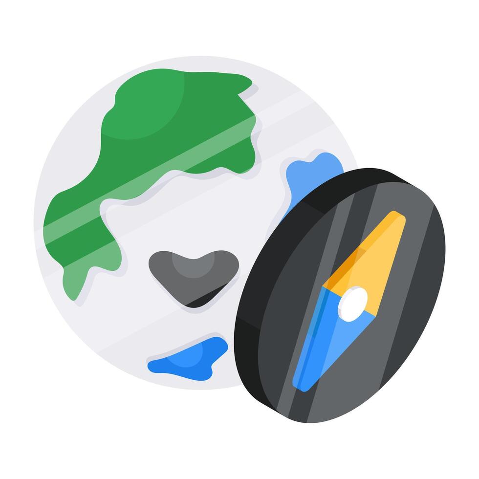 A beautiful design icon of global compass vector