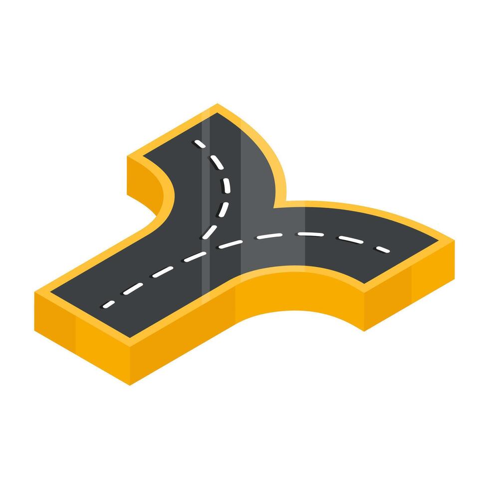 A trendy design icon of road vector