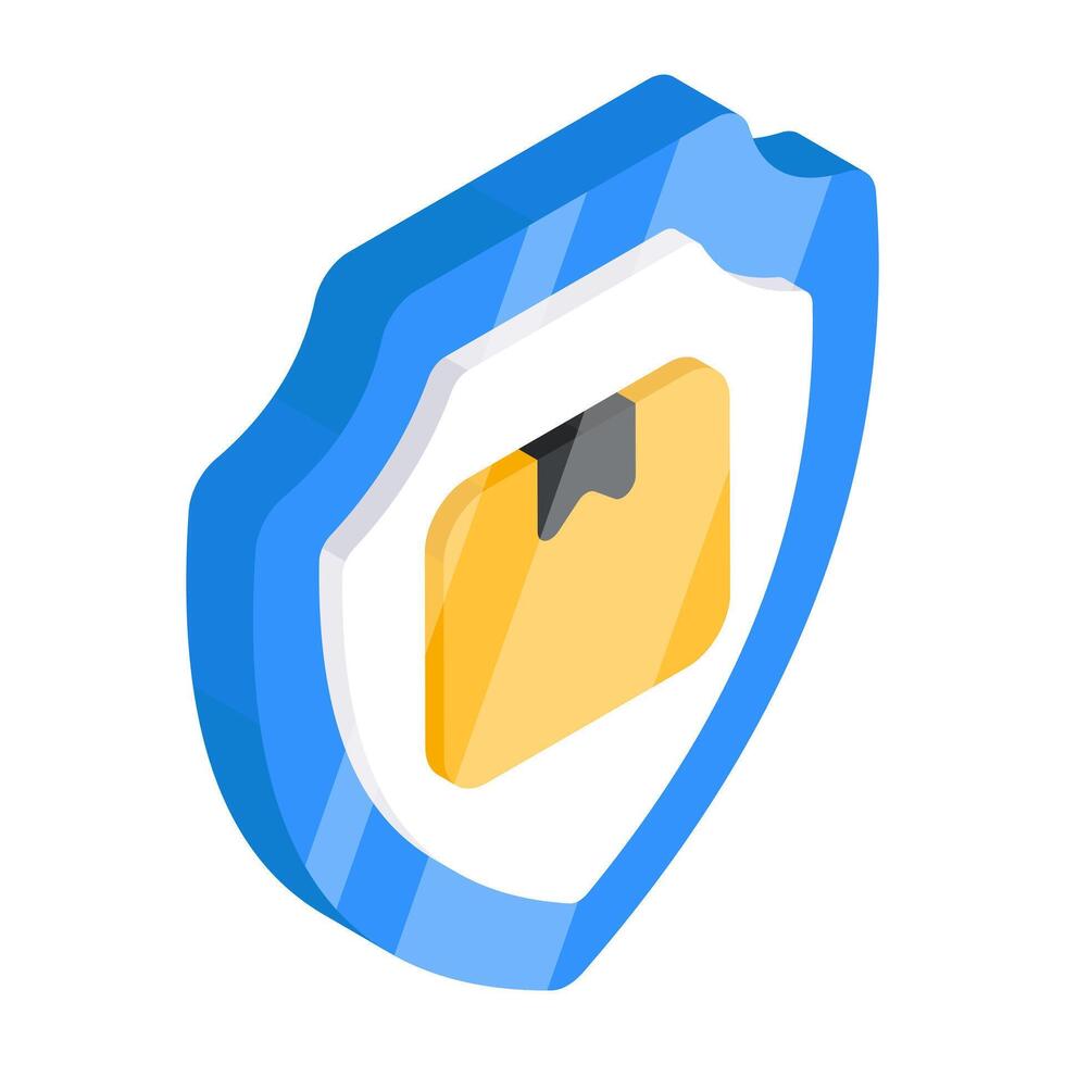 Editable design icon of parcel security vector