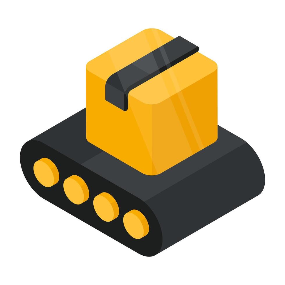 Conveyor belt icon, editable vector