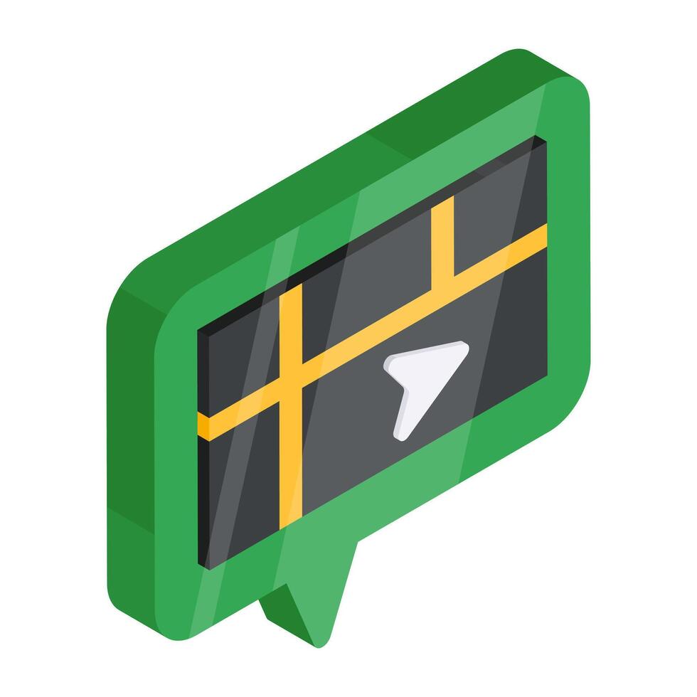 A trendy design icon of map chat vector