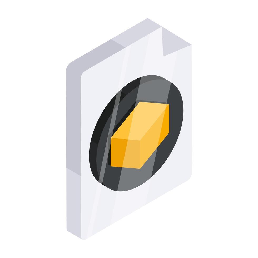 Trendy design icon of 3d file vector