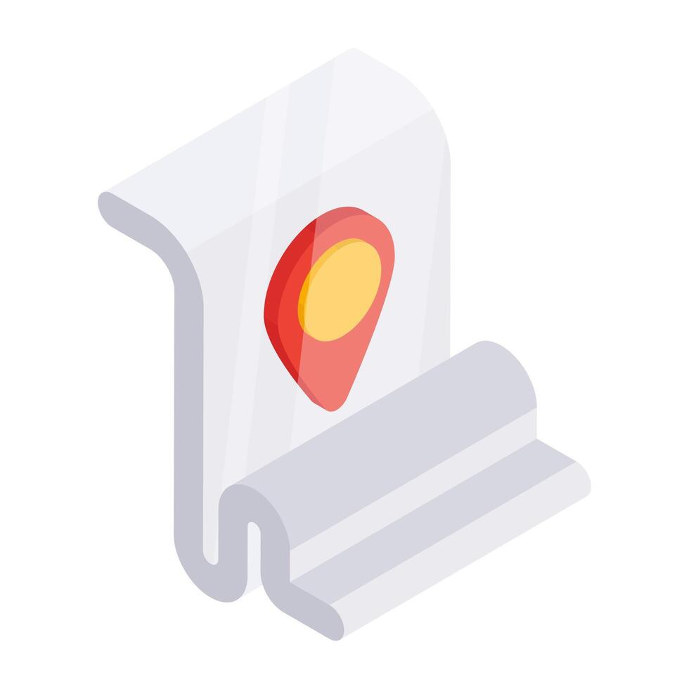 Perfect design icon of location paper vector
