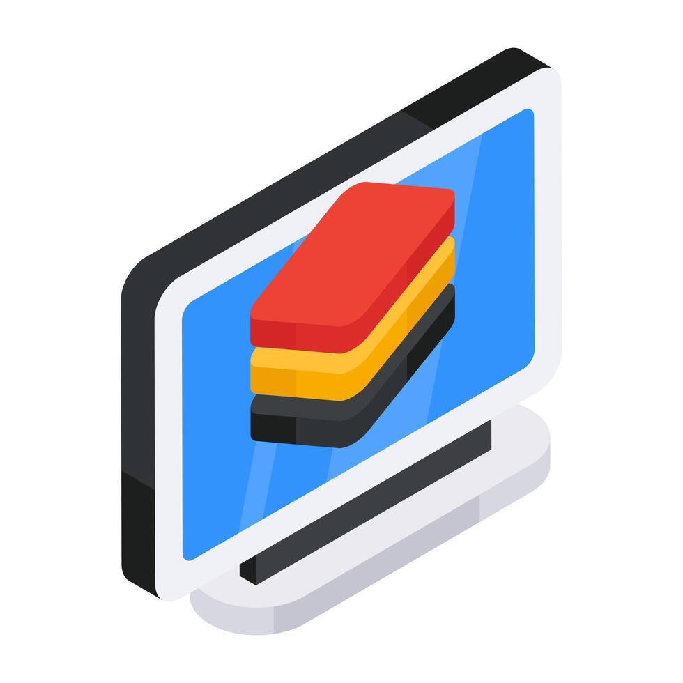 An editable design icon of layers vector