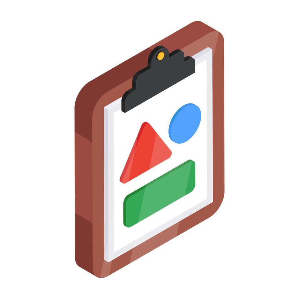Math shapes on page, geometric shapes icon vector