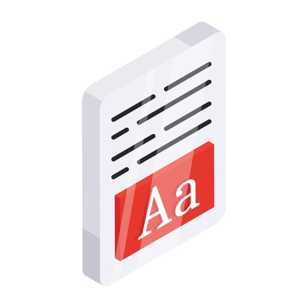 Trendy design icon of font file vector