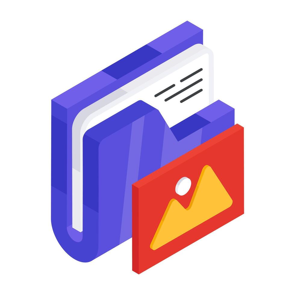 A unique design icon of gallery folder vector