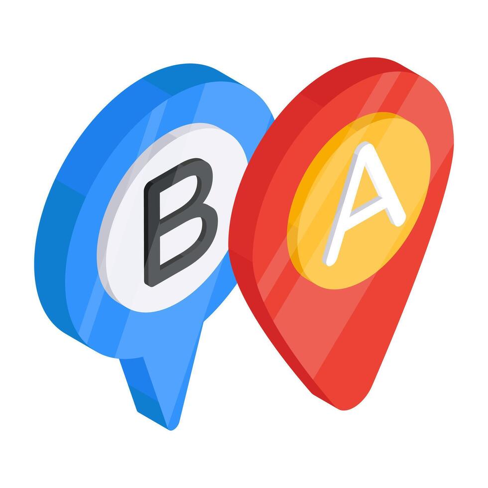 Modern design icon of ab location vector