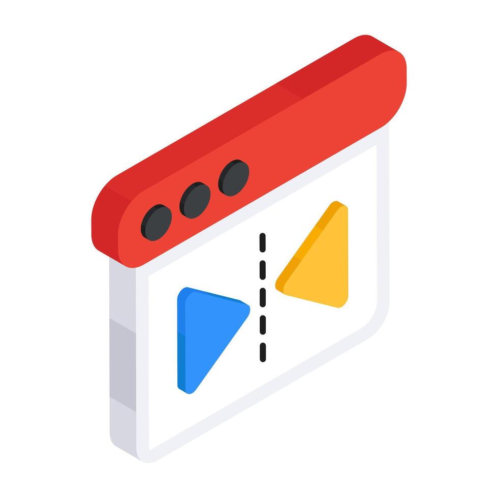 A colored design icon of reflect tool vector