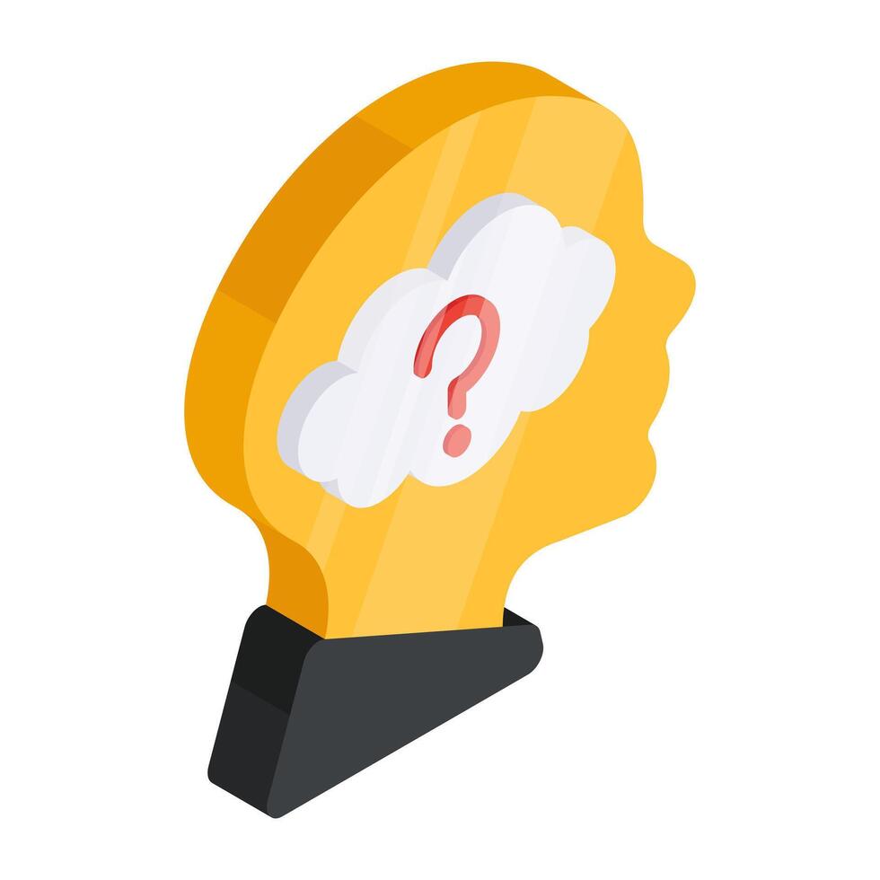 An icon design of cloud problem vector