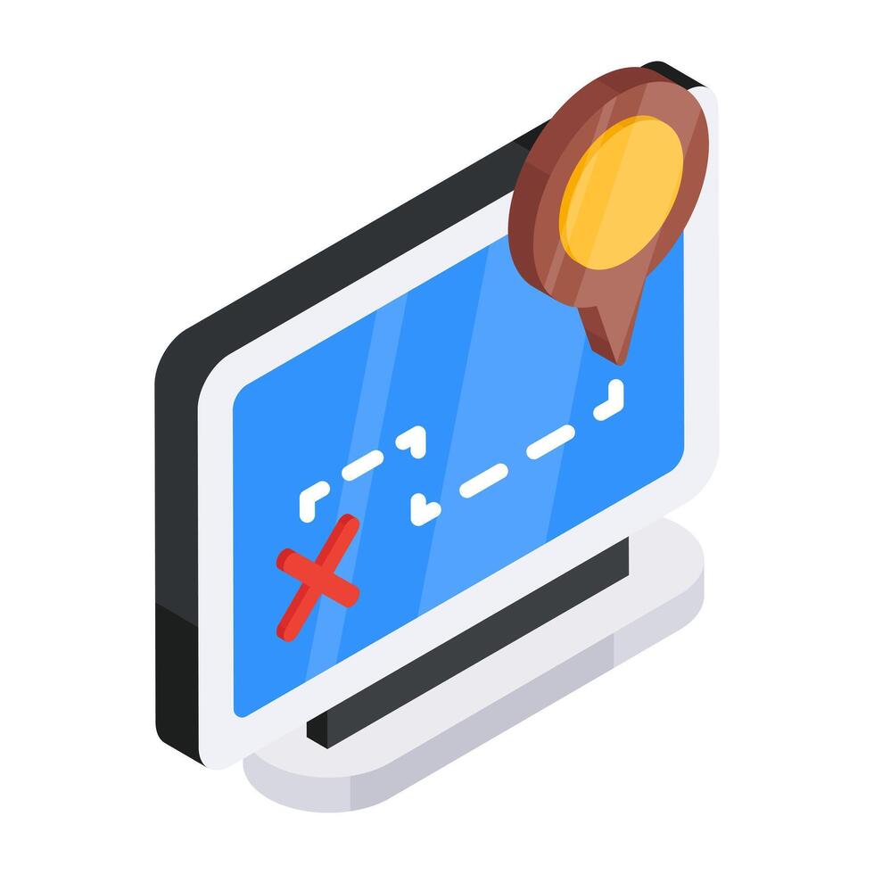 Premium design icon of wrong route vector