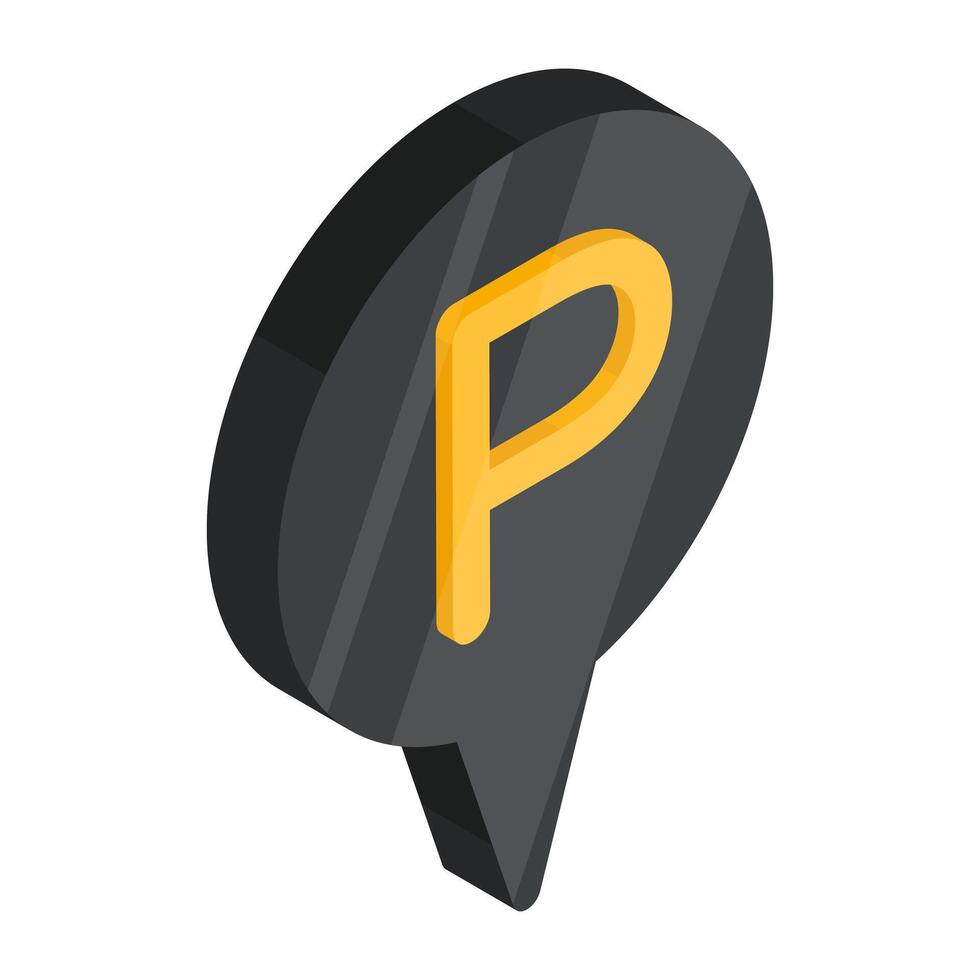 Premium design icon of parking location vector
