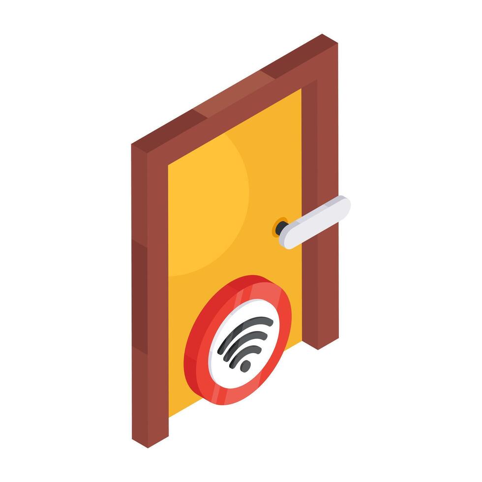 Modern design icon of smart door vector