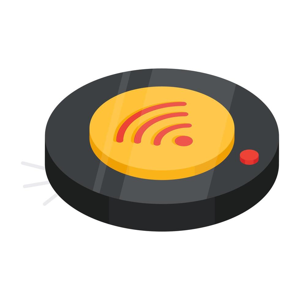 Trendy design icon of smart roomba vector