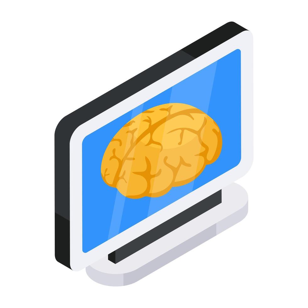 Modern design icon of brain vector