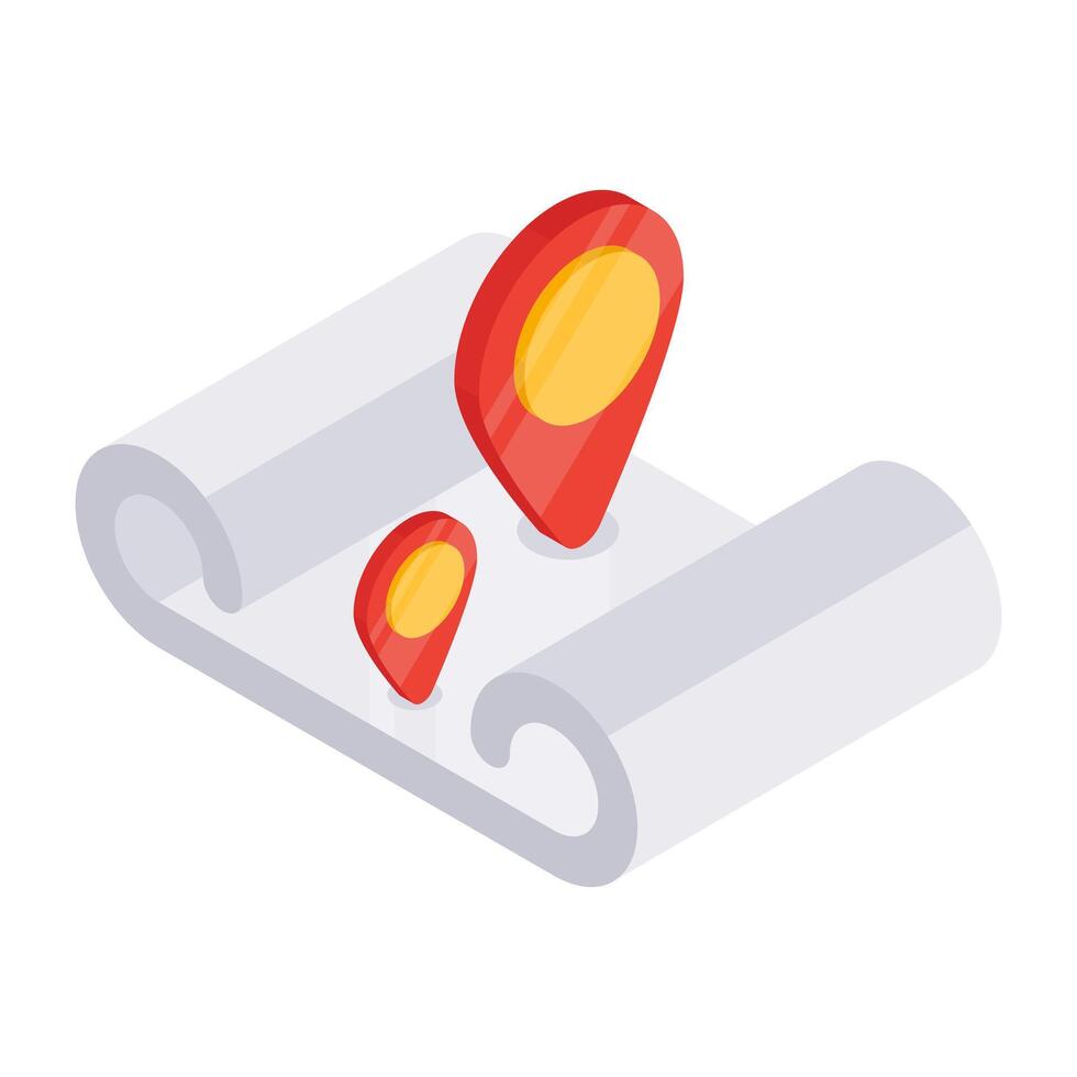 Modern design icon of map vector