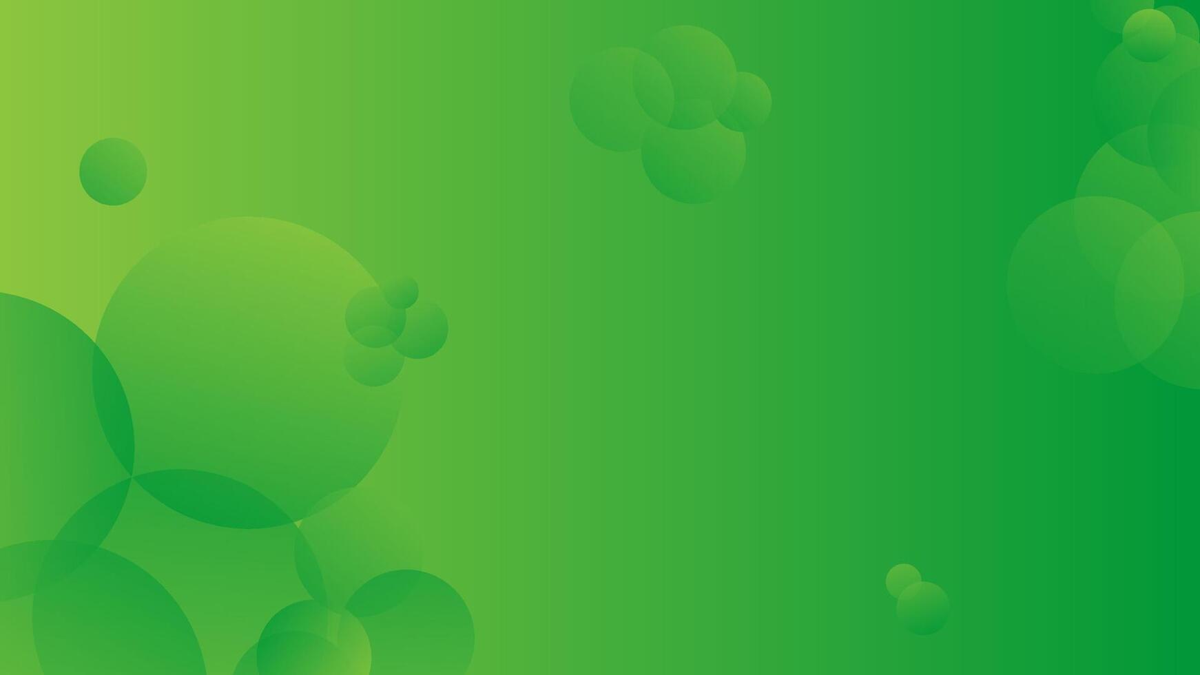 green abstract background with bubble effect vector
