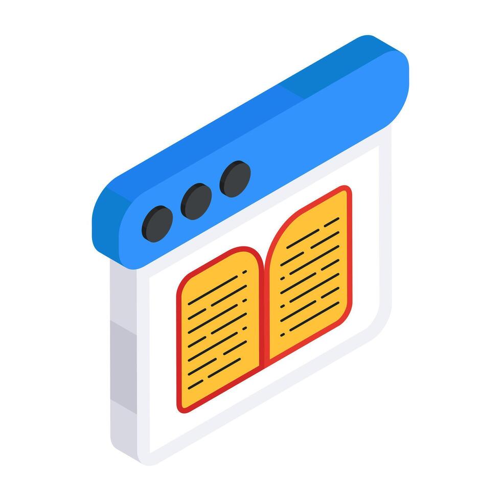 Premium design icon of web book vector