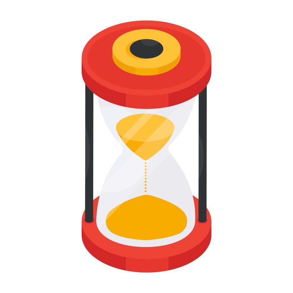 A colored design icon of hourglass vector