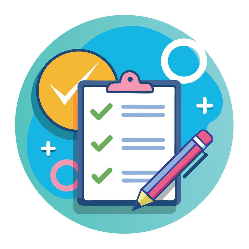 Job and Exam Test Illustration vector