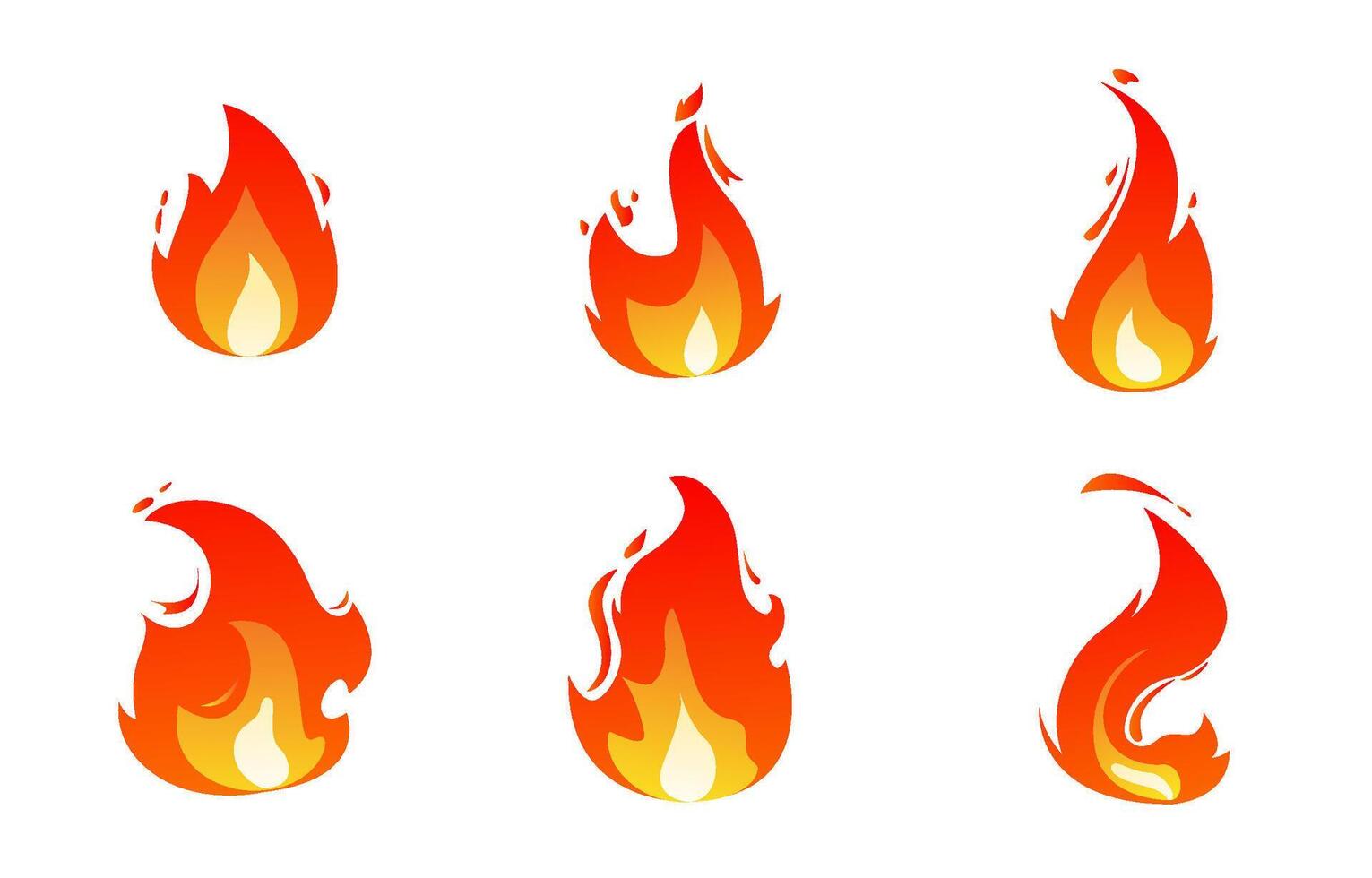 Set of Fire Element Illustration vector