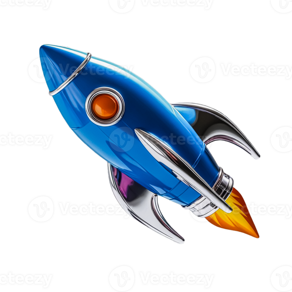 3d rocket ship png