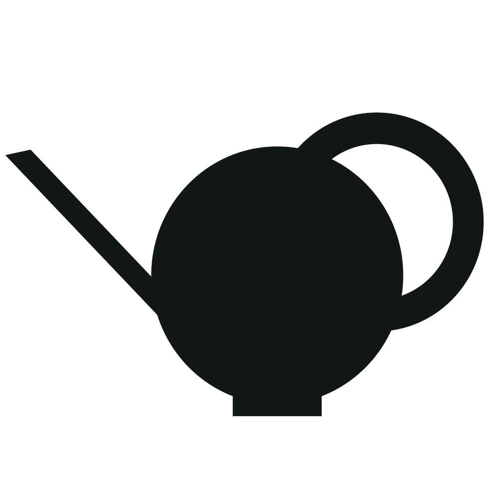 icon, symbol, shape of a round watering can for plants vector