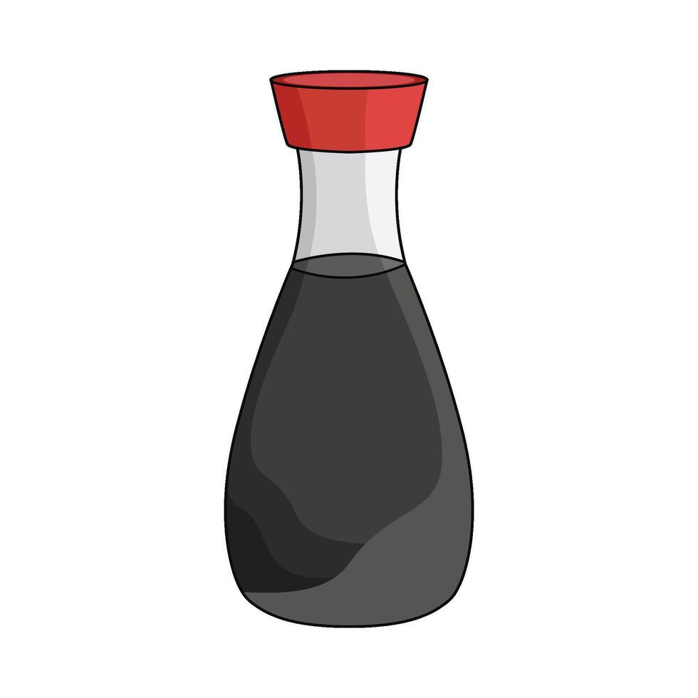 illustration of soy sauce vector