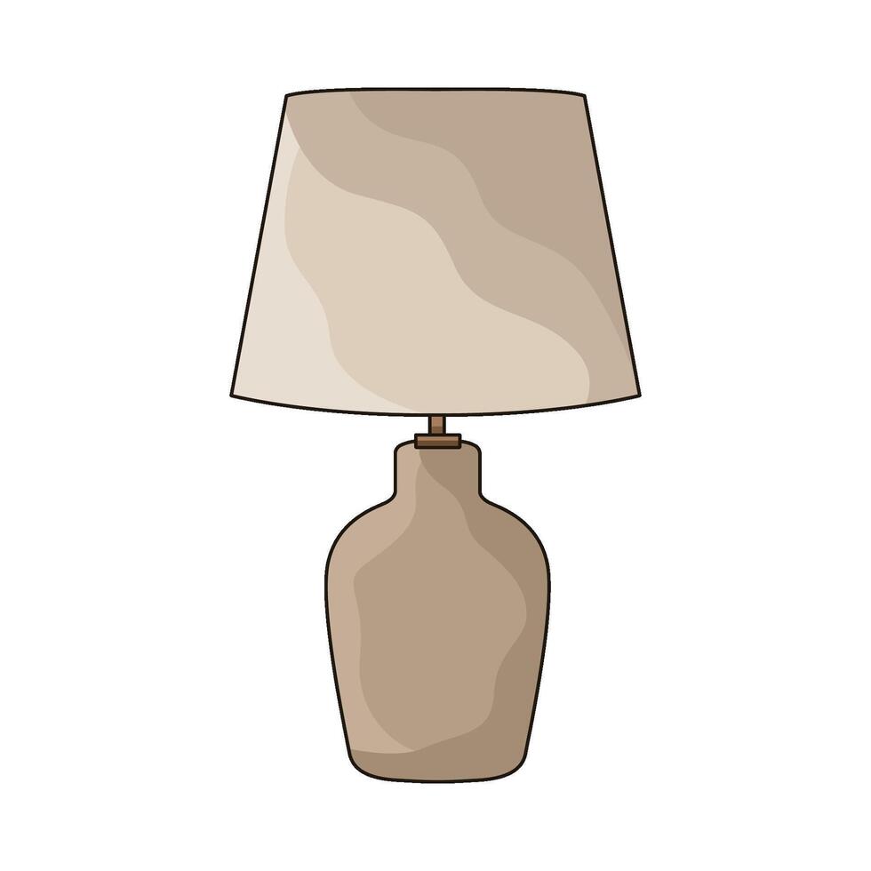illustration of table lamp vector