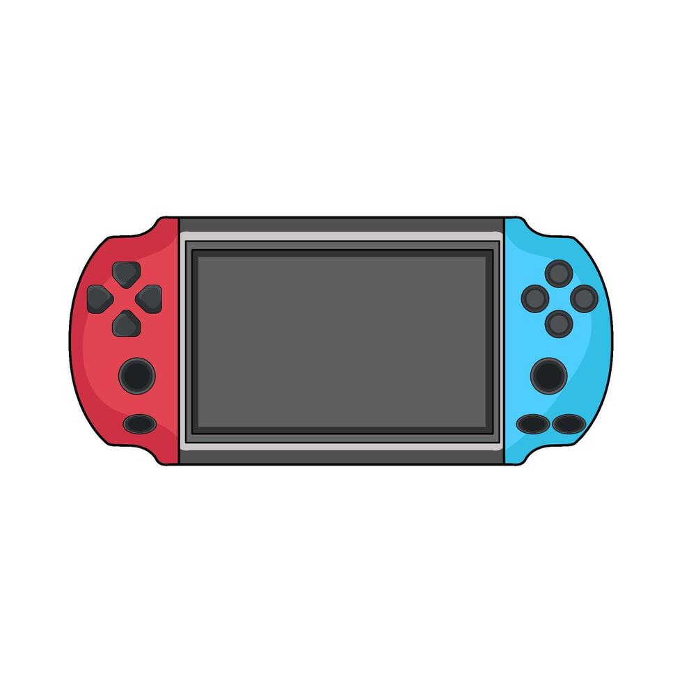 illustration of handheld game console vector