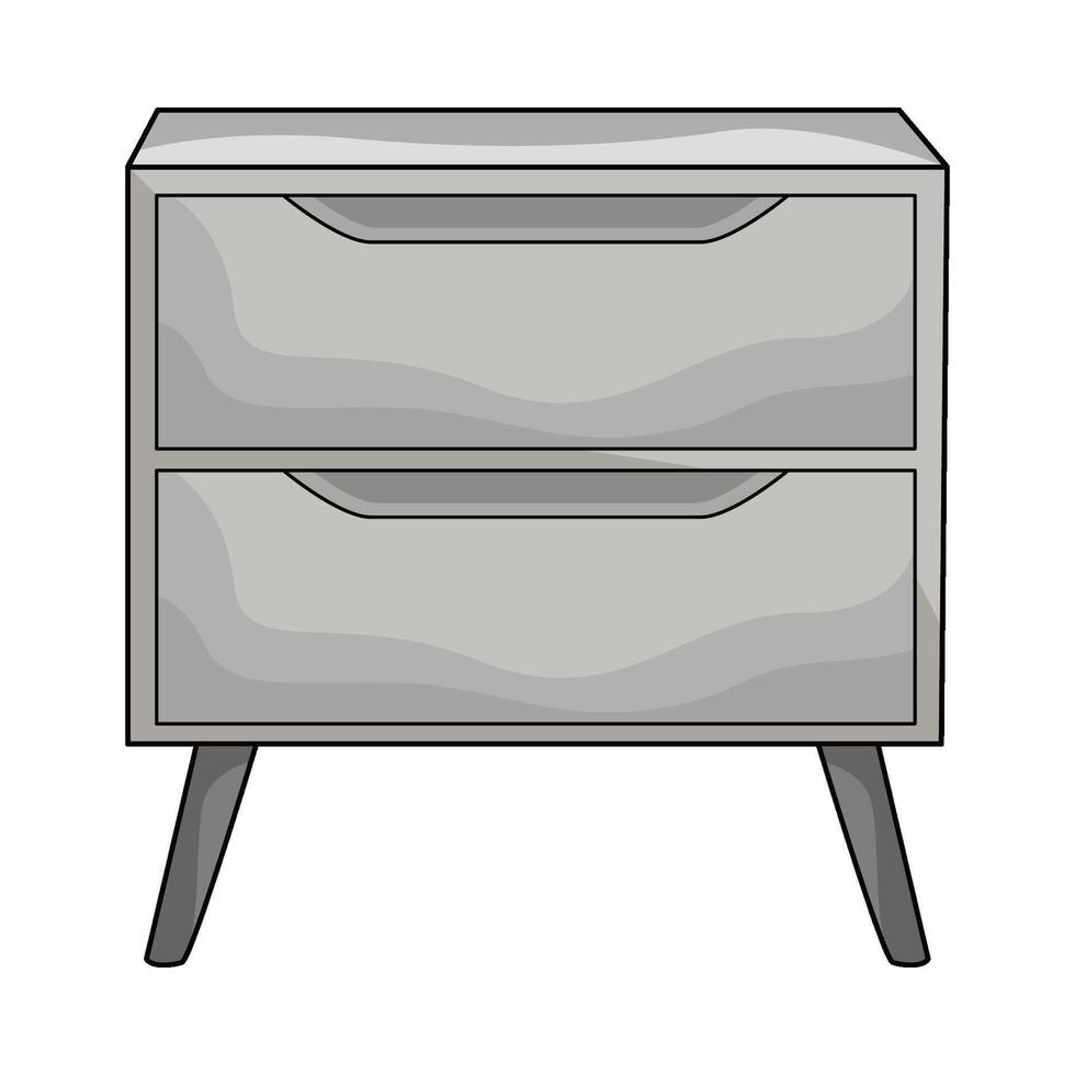 illustration of bedside table vector
