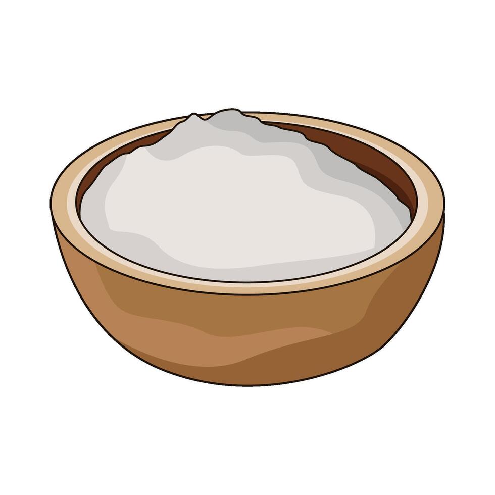 illustration of flour bowl vector