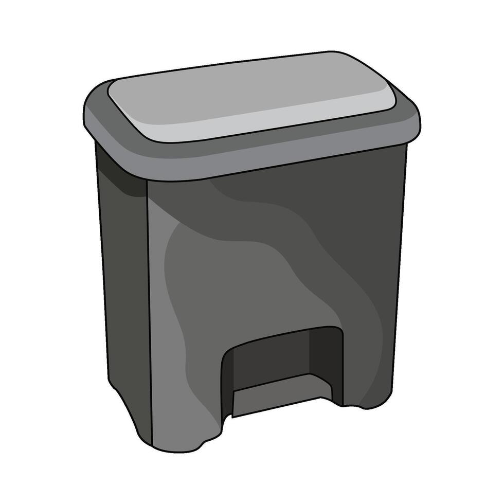 illustration of trash bin vector