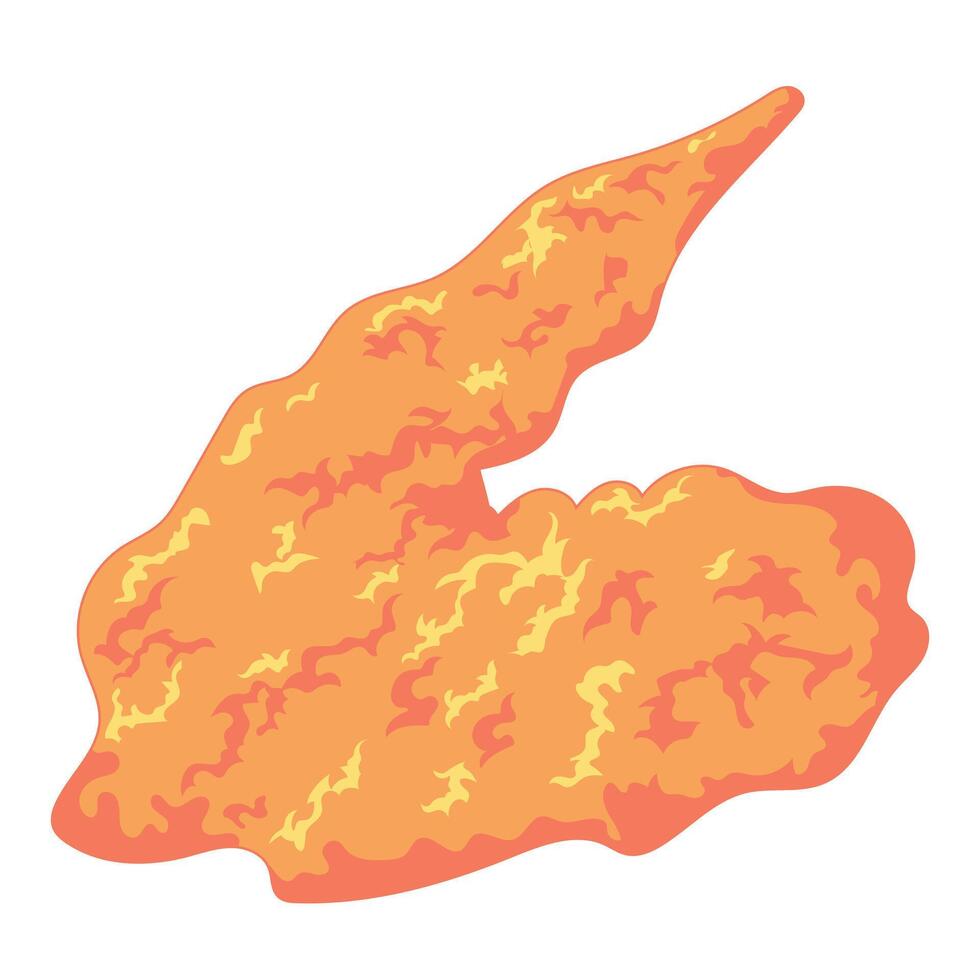 illustration of crispy fried chicken wings vector