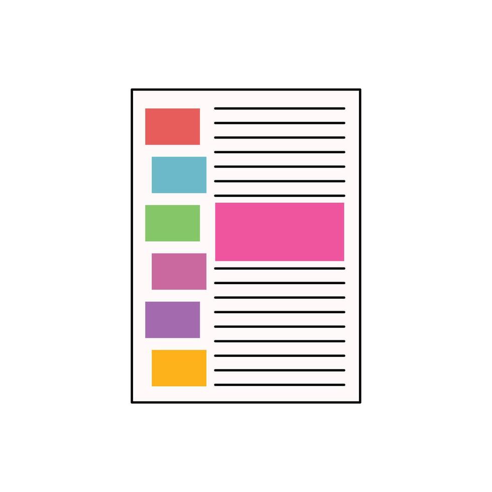 Document icon isolated on white background for your web and mobile app design, document file isolated icon illustration. Report icon. Flat design style. Education design element vector