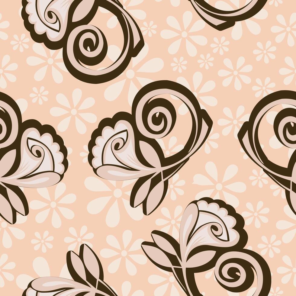 seamless pattern bellflower for background and texture vector