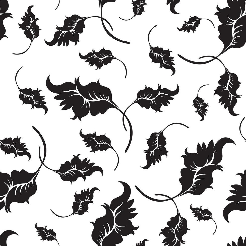 seamless pattern abstract leaf for background and printing on white background vector
